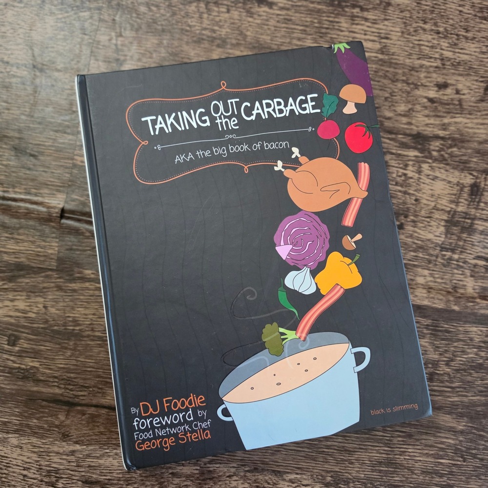 DJ FOODIE Taking Out the Carbage Cookbook Adult Black Low Carb‎ Recipes hardback